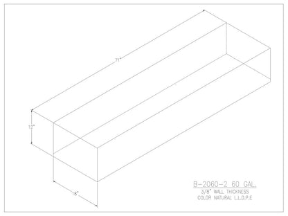 60 Gallon Water/Holding Tank - 2060-2 - JMS