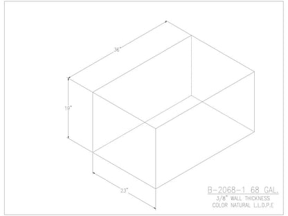 68 Gallon Water/Holding Tank - 2068-1 - JMS