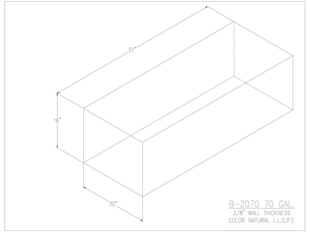 70 Gallon Water/Holding Tank - 2070 - JMS