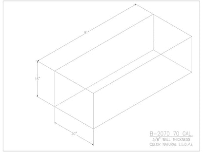 70 Gallon Water/Holding Tank - 2070 - JMS