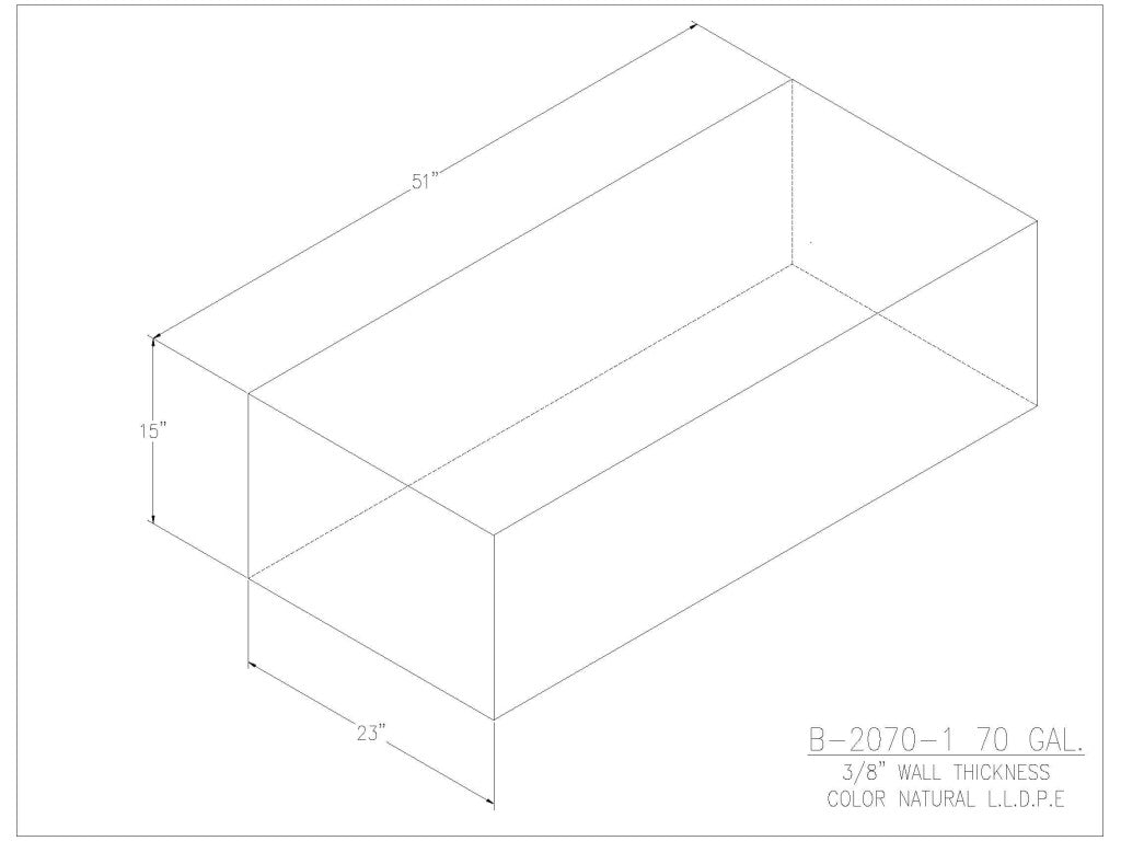 70 Gallon Water/Holding Tank - 2070-1 - JMS