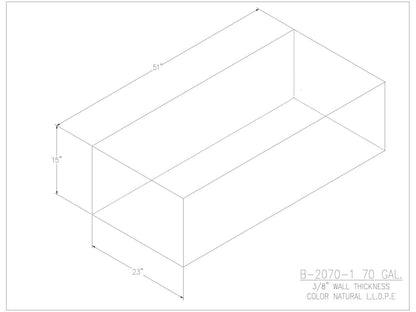 70 Gallon Water/Holding Tank - 2070-1 - JMS
