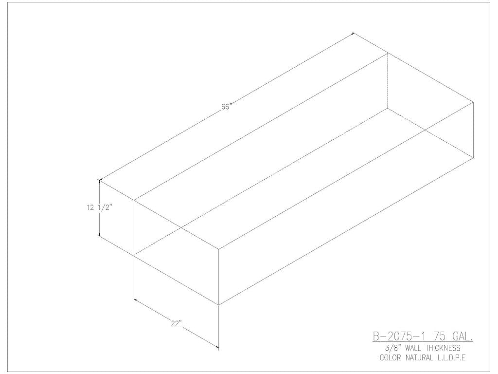 75 Gallon Water/Holding Tank - 2075-1 - JMS