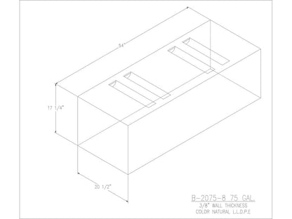 75 Gallon Water/Holding Tank - 2075-8 - JMS