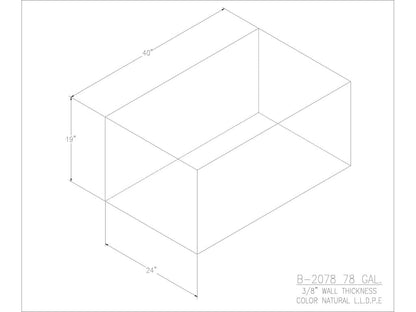 78 Gallon Water/Holding Tank - 2078 - JMS