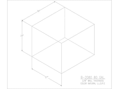 80 Gallon Water/Holding Tank - 2080 - JMS