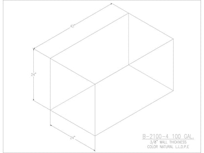 100 Gallon Water/Holding Tank - 2100-4 - JMS