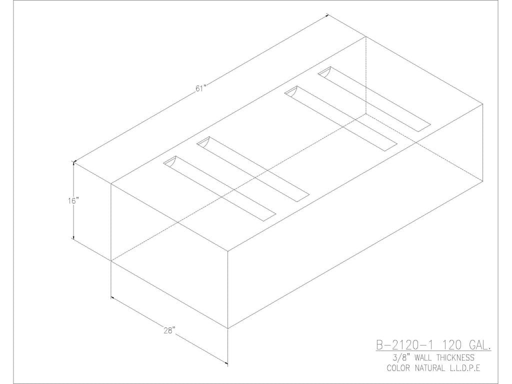 120 Gallon Water/Holding Tank - 2120-1 - JMS