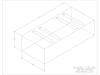 120 Gallon Water/Holding Tank - 2120-1 - JMS