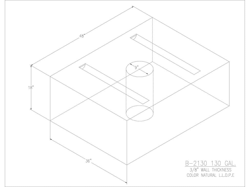 130 Gallon Water/Holding Tank - 2130 - JMS