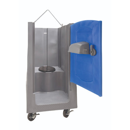 PolyJohn 38 Gallon PolyLift High-Rise Portable Restroom (PL01-1000) - product photo shown without the optional roof