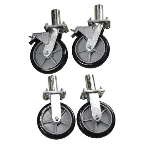 Rhino Tuff Tanks 8" Caster Wheel Kit With Attachment Legs (2 Swivel, 2 Rigid) (RTT-4740) - product photo