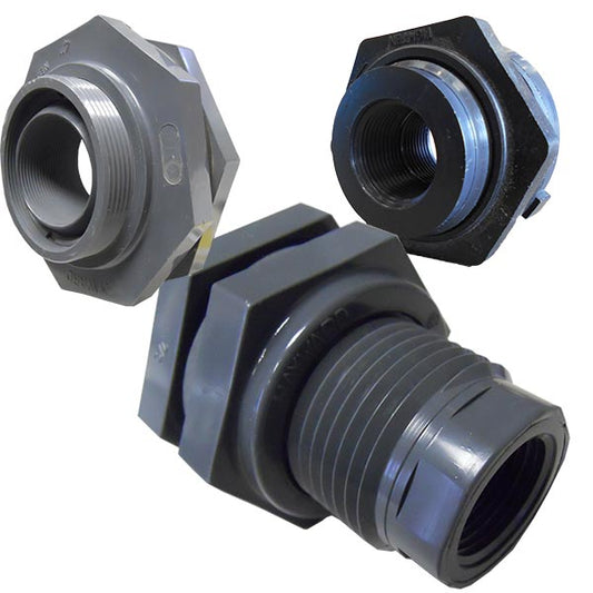 Peabody Engineering Bulkhead Fittings Short Pattern - PVC, CPVC, GFPP, PPL - Peabody catalog family photo (representative)