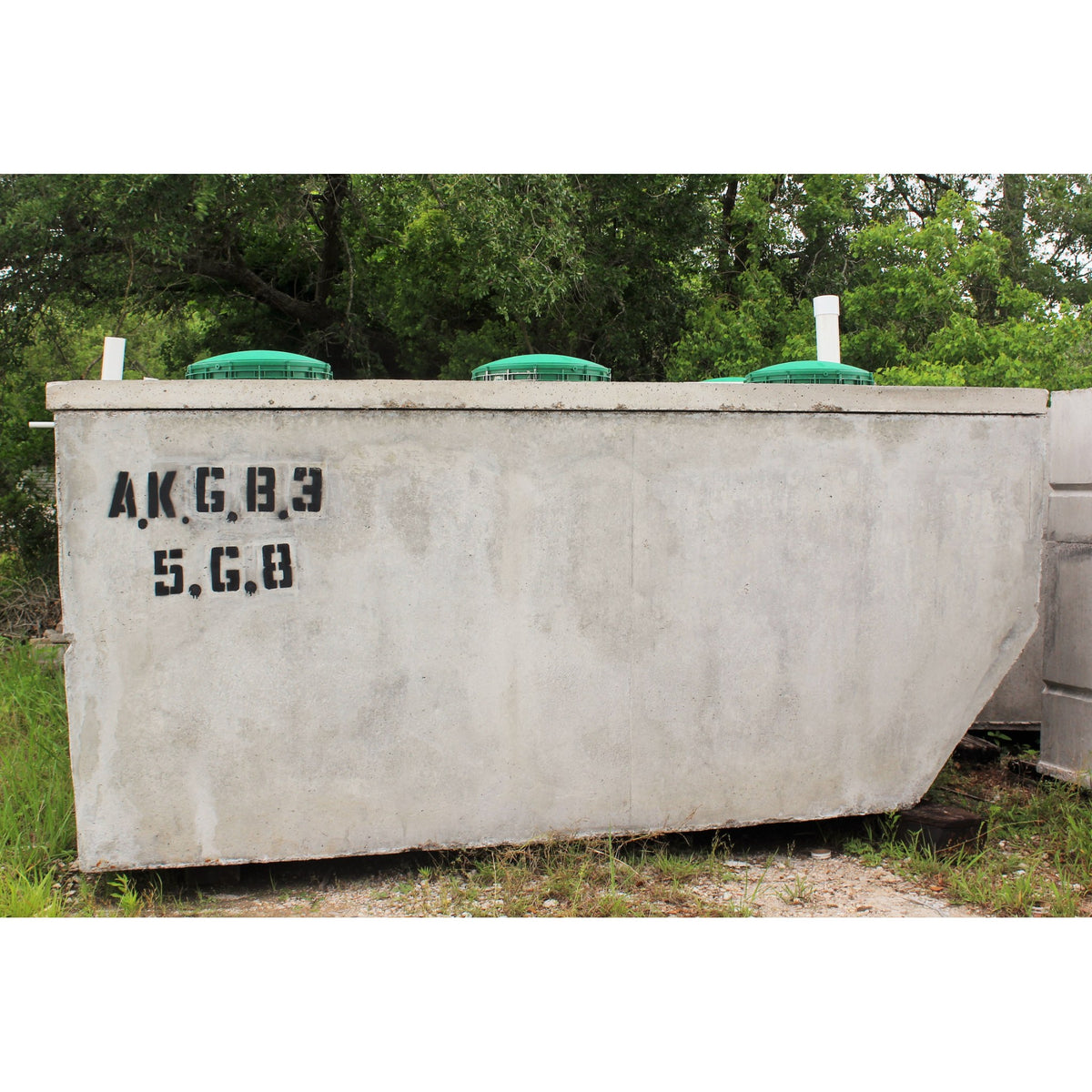 Texas Precast rectangular precast concrete tank at the Santa Fe, Texas plant - representative photo