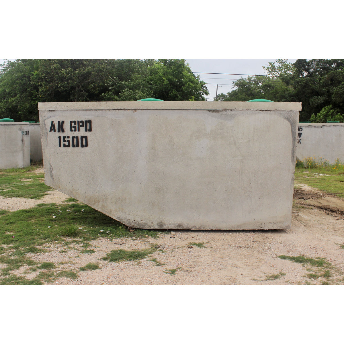 Texas Precast rectangular precast concrete tank at the Santa Fe, Texas plant - representative photo