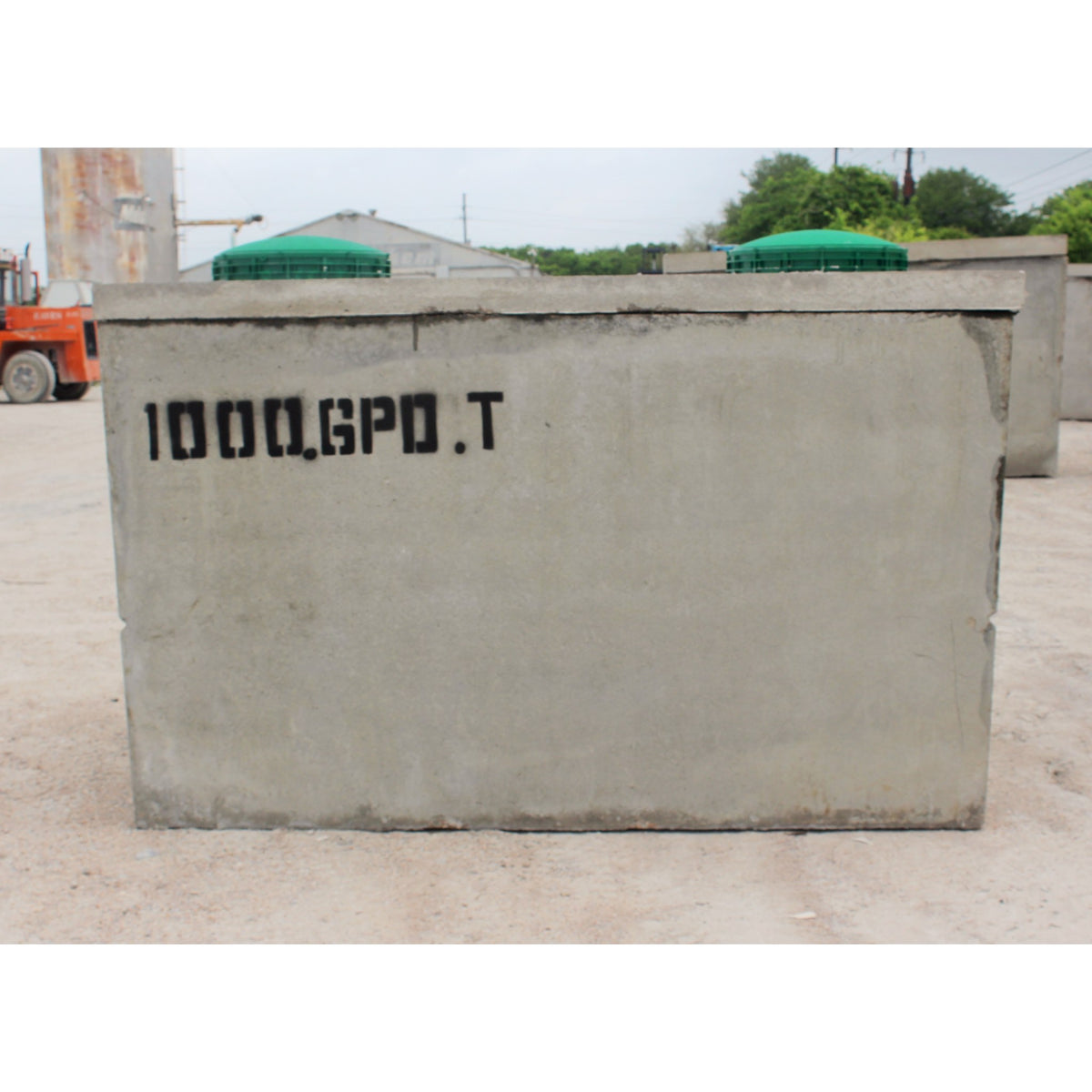 Texas Precast rectangular precast concrete tank at the Santa Fe, Texas plant - representative photo