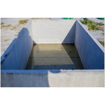 Texas Precast C Box in use as a water trough, interior view