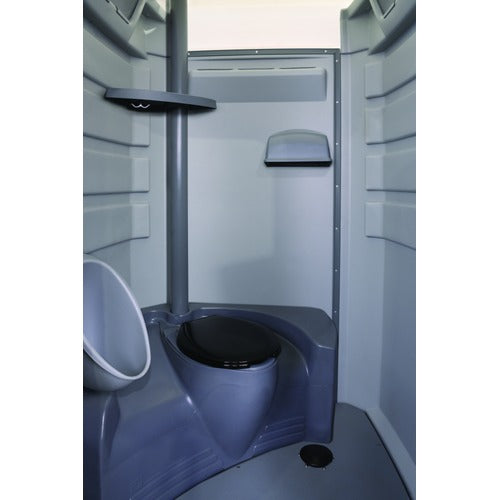 45 Gallon PolyJohn Fleet Recirculating Flush Portable Restroom - recirculating flush interior with urinal and dual toilet paper holders