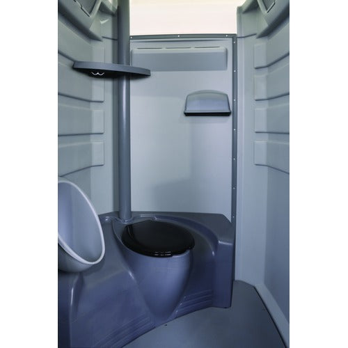60 Gallon PolyJohn Fleet Static Tank Portable Restroom - static tank interior with urinal and dual toilet paper holders
