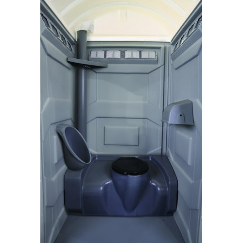 60 Gallon PolyJohn PJN3 Static Tank Portable Restroom - static tank interior with urinal and dual toilet paper holders