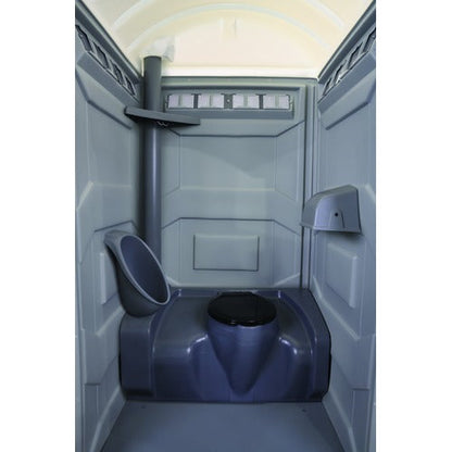 60 Gallon PolyJohn PJN3 Static Tank Portable Restroom - static tank interior with urinal and dual toilet paper holders